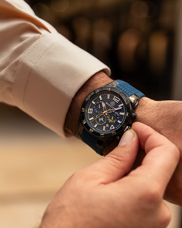 BG.1.10552 Elegant Bigotti Milano Men's Watch Silicone Band