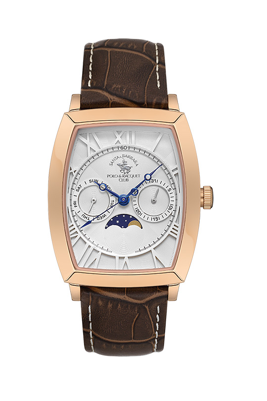 SB.1.10563 Elegant Santa Barbara Polo Men's Watch Genuine Leather Band