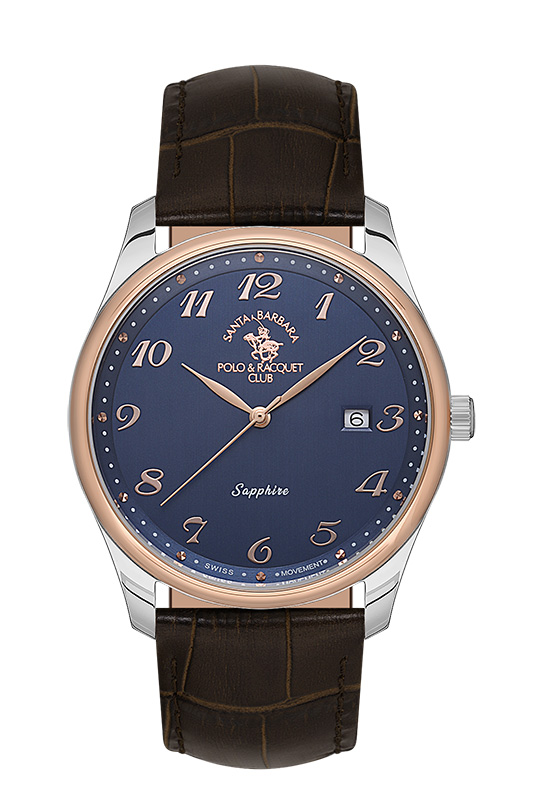SB.1.10566 Elegant Santa Barbara Polo Men's Watch Genuine Leather Band
