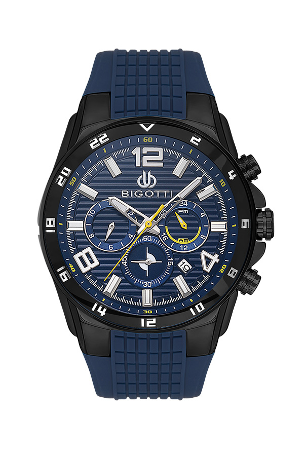 BG.1.10552 Elegant Bigotti Milano Men's Watch Silicone Band