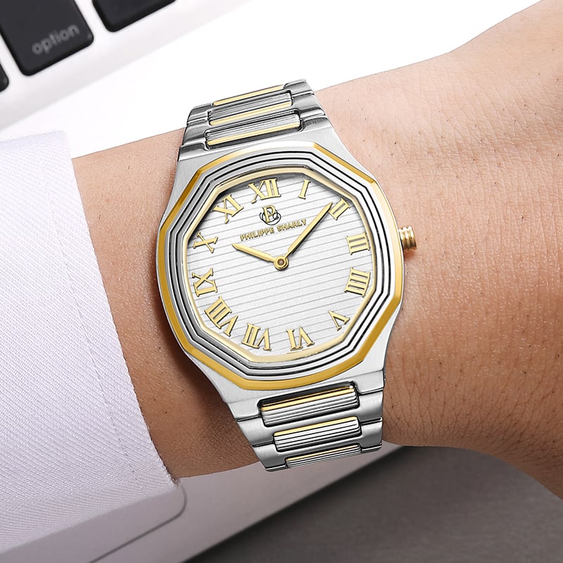 PS041 Elegant Philippe Charli Men's Watch Stainless Steel Band 