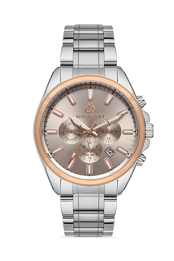Bigotti Milano Men's Watch genuine leather band (BG.1.10328)