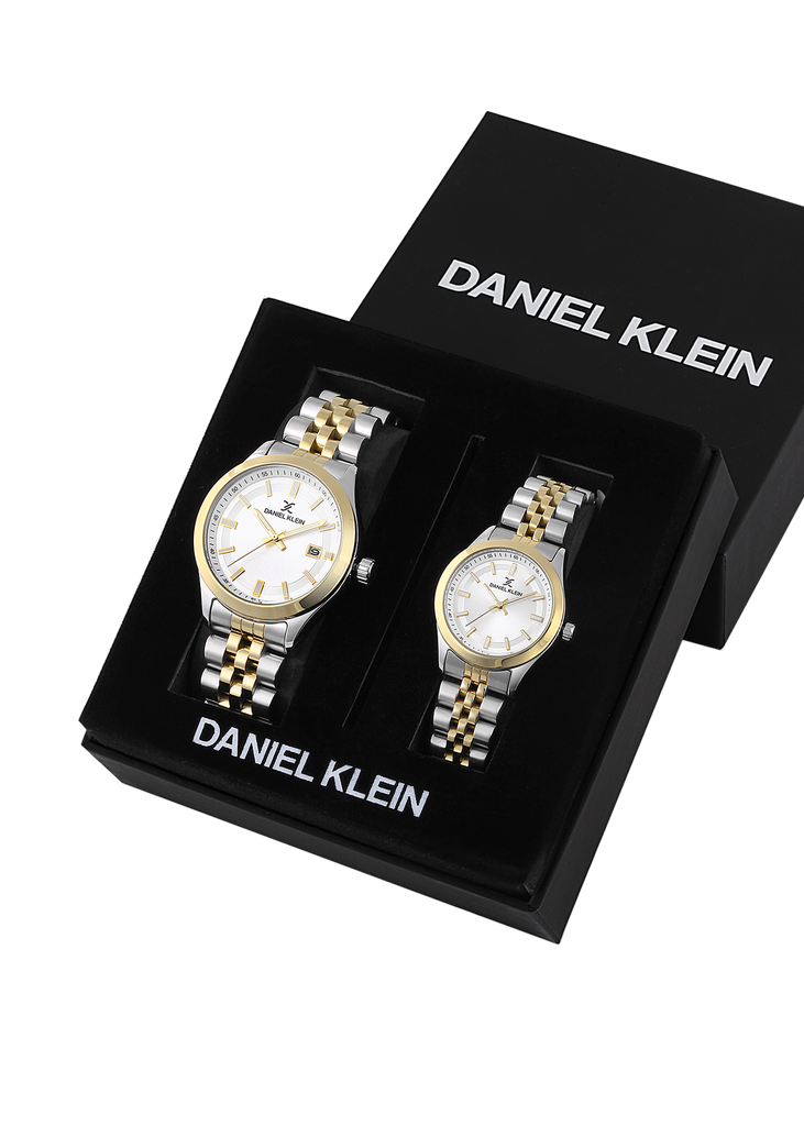 DK.1.13405 Elegant Daniel Klein Pair Watch Set's Watch Stainless Steel Band