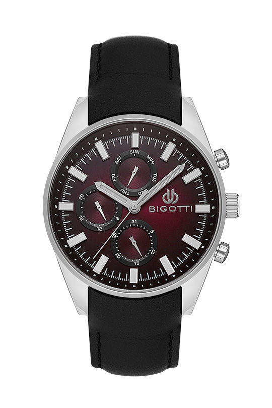 BG.1.10516 Elegant Bigotti Milano Men's Watch Genuine Leather Band