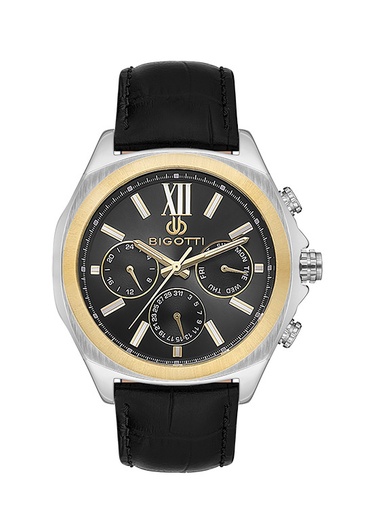 BG.1.10519 Elegant Bigotti Milano Men's Watch Genuine Leather Band