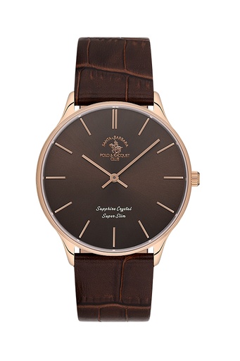 SB.1.10603 Elegant Santa Barbara Polo Men's Watch Genuine Leather Band