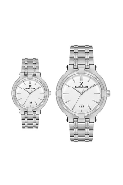 DK.1.13908 Elegant Daniel Klein Pair Watch Set's Watch Stainless Steel Band