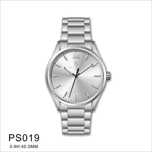 PS019 Elegant Philippe Charli Men's Watch Stainless Steel Band 