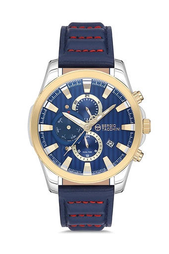 [ST.1.10120-6] ST.1.10120 Elegant Sergio Tacchini Men's Watch Genuine Leather Band