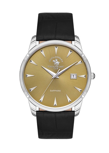 [SB.1.10480-3] SB.1.10480 Elegant Santa Barbara Polo Men's Watch Genuine Leather Band