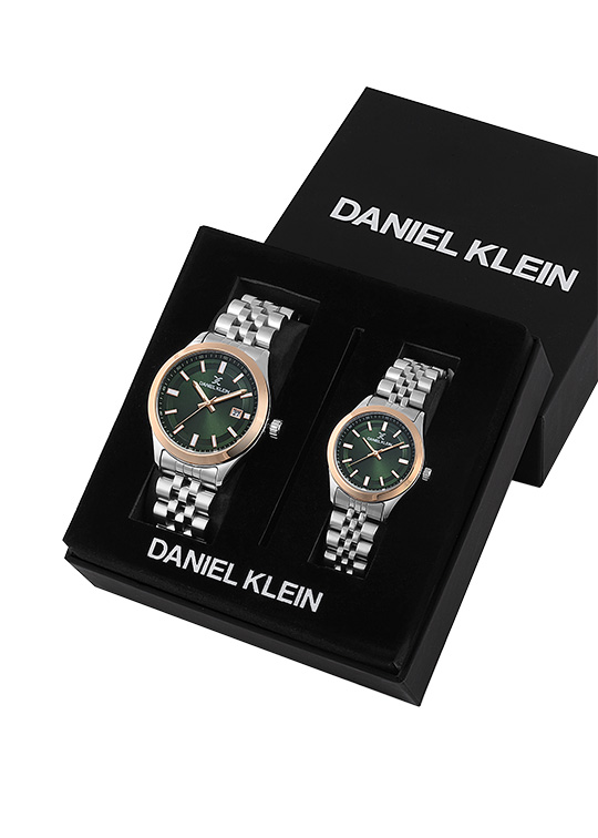 DK.1.13405 Elegant Daniel Klein Pair Watch Set's Watch Stainless Steel Band