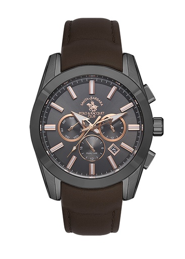 SB.1.10444 Elegant Santa Barbara Polo Men's Watch Genuine Leather Band